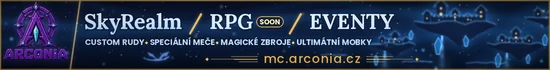 Banner ARCONIA.CZ | SKYREALM • CUSTOM RUDY A ZBRANĚ | 26.1.2