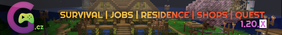 Banner G-Play.CZ | SURVIVAL | JOBS | RESIDENCE | SHOPS | QUEST
