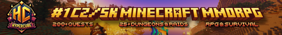 Banner Hypercube.SK ⚔️ Nejkvalitnější CZ/SK Minecraft MMORPG