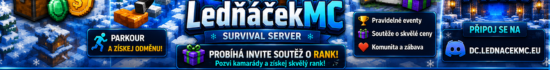 Banner Ledňáček | Otevření 25.8. | Economy | SMP | Parkour 