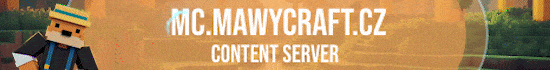 Banner MAWYCRAFT.CZ I CONTENT CREATORS SERVER