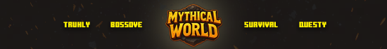 Banner Mythical World - RPG Survival s Custom Bossy! • 1.21.8