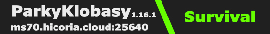 Banner ParkyKlobasy-Survival/SkyBlock/Minihry