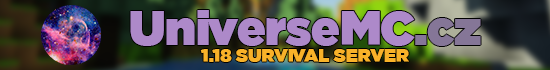 Banner UniverseMC.cz || Kvalitní 1.18.1 Survival server