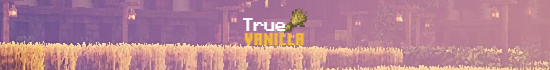 Banner True Vanilla SMP | čistý vanilla gameplay